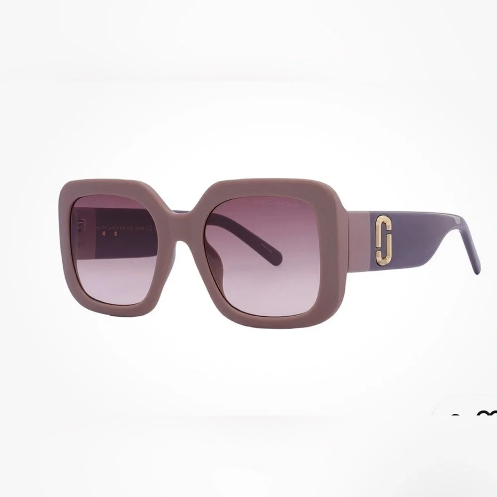 Marc Jacobs Oversized Beige & Gray Gradient Sunglasses ✨ Retail: $240 NIB - Picture 4 of 12